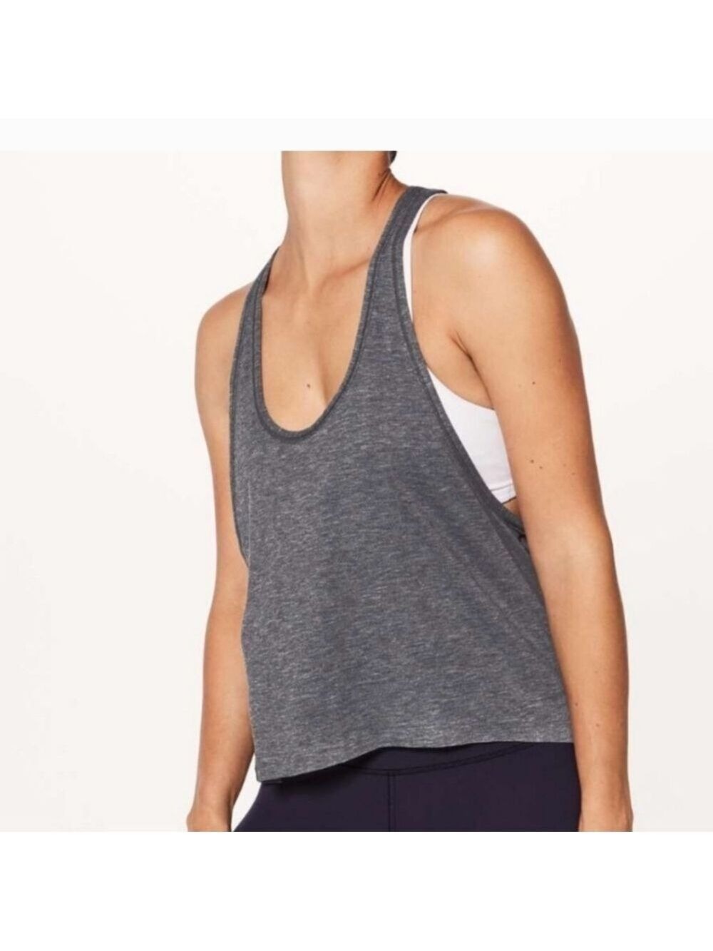 Lululemon Intended Tank Heathered Midnight Navy
